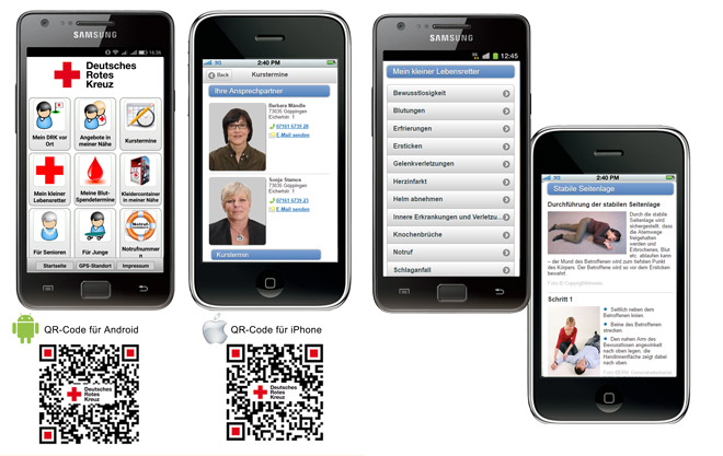 QR-Codes für iPhone- und Android-Geräte QR-Codes für iPhone- und Android-Geräte