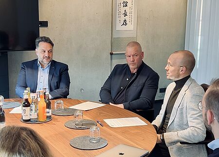 Pressekonferenz zum Hozpiz - Herr Sternberg, Herr Kanert und Herr Ball