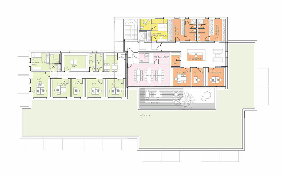 NEUBAU HOSPIZ PARCHIM, KONZEPT OBERGESCHOSS